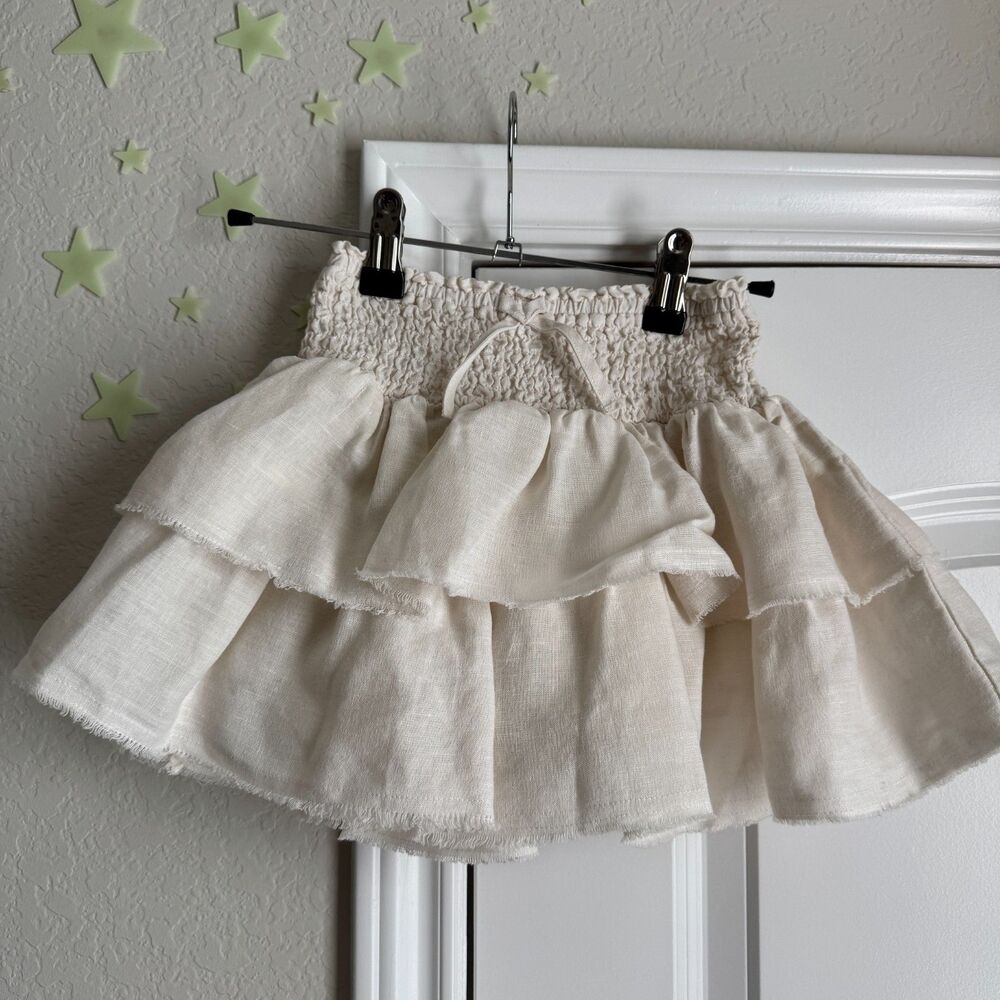 Girls Zara Kakhi Ruffled Skort- size 9